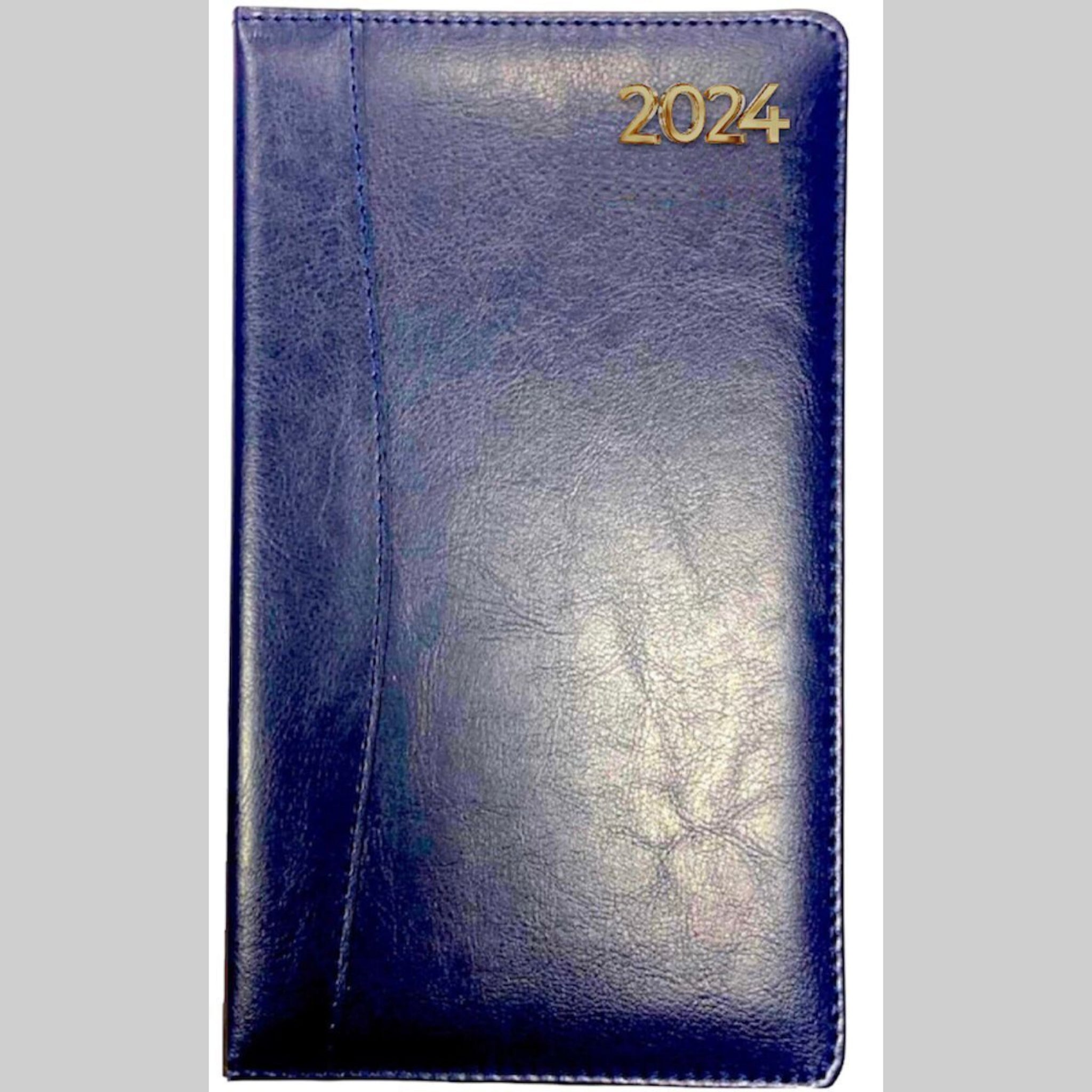 Beclen Harp 2024 Week To View/WTV Soft Leather Cover Exclusive Slim/Pocket Size Diary