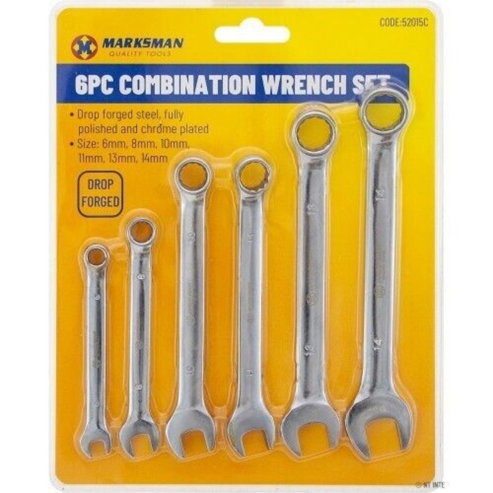 Beclen Harp 6piece Spanner Wrench Combination Tool Set 6-14mm Chrome Ratchet Garage