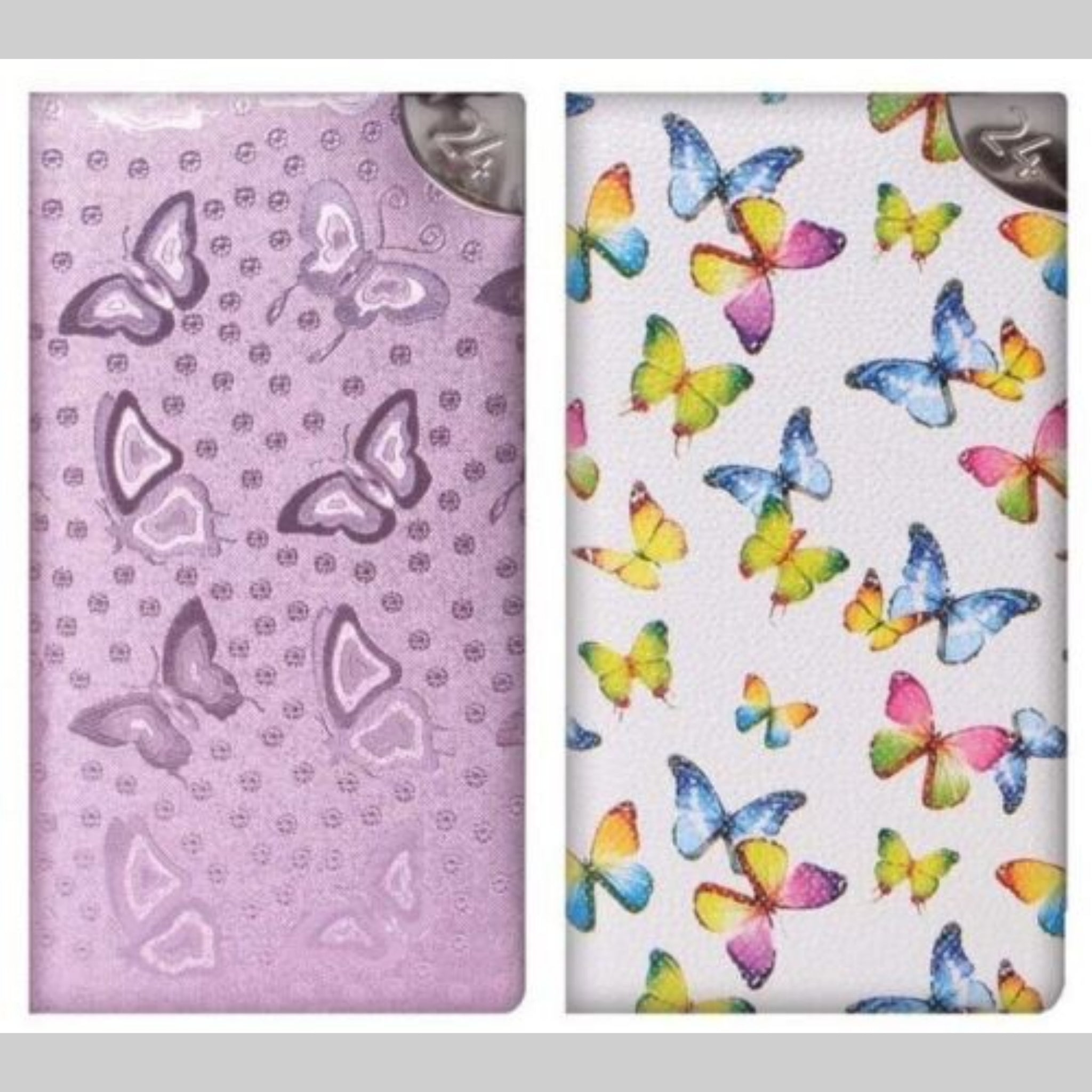 Beclen Harp 2024 Slim Week To View/WTV Personal Executive Colorful Vintage And Sparkle Butterflies Print Diary