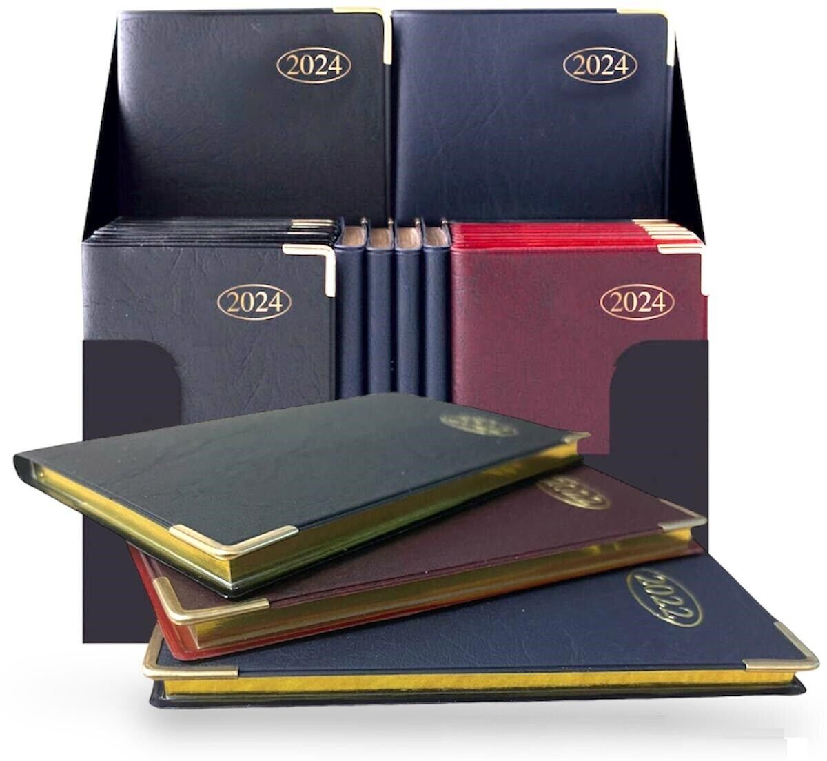 Beclen Harp 2024 Week To View/WTV Personal Diary With Luxury Cover And Metal Corner