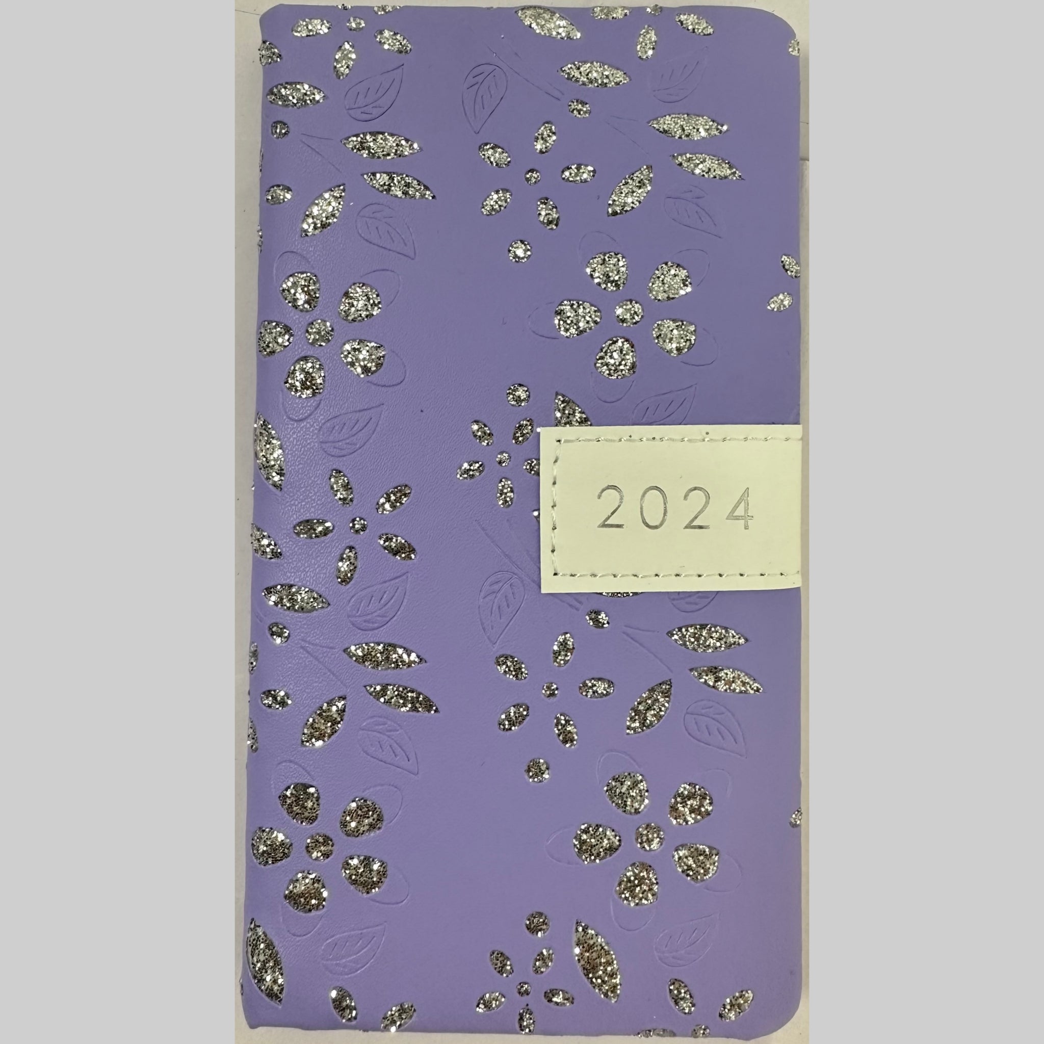 Beclen Harp 2024 Slim Week To View/WTV Personal Beautiful Luxury Glitter/Sparkle/Shimmer Floral Diary
