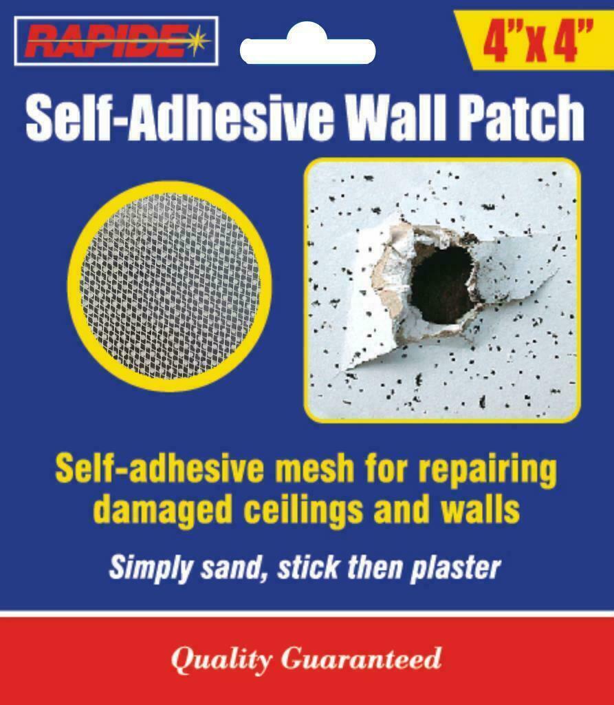 Beclen Harp 2x 4''X4'' Plasterboard Self Adhesive Wall Patch/Damaged Plaster Walls/Ceilings Repairs Metal Mesh Gauze