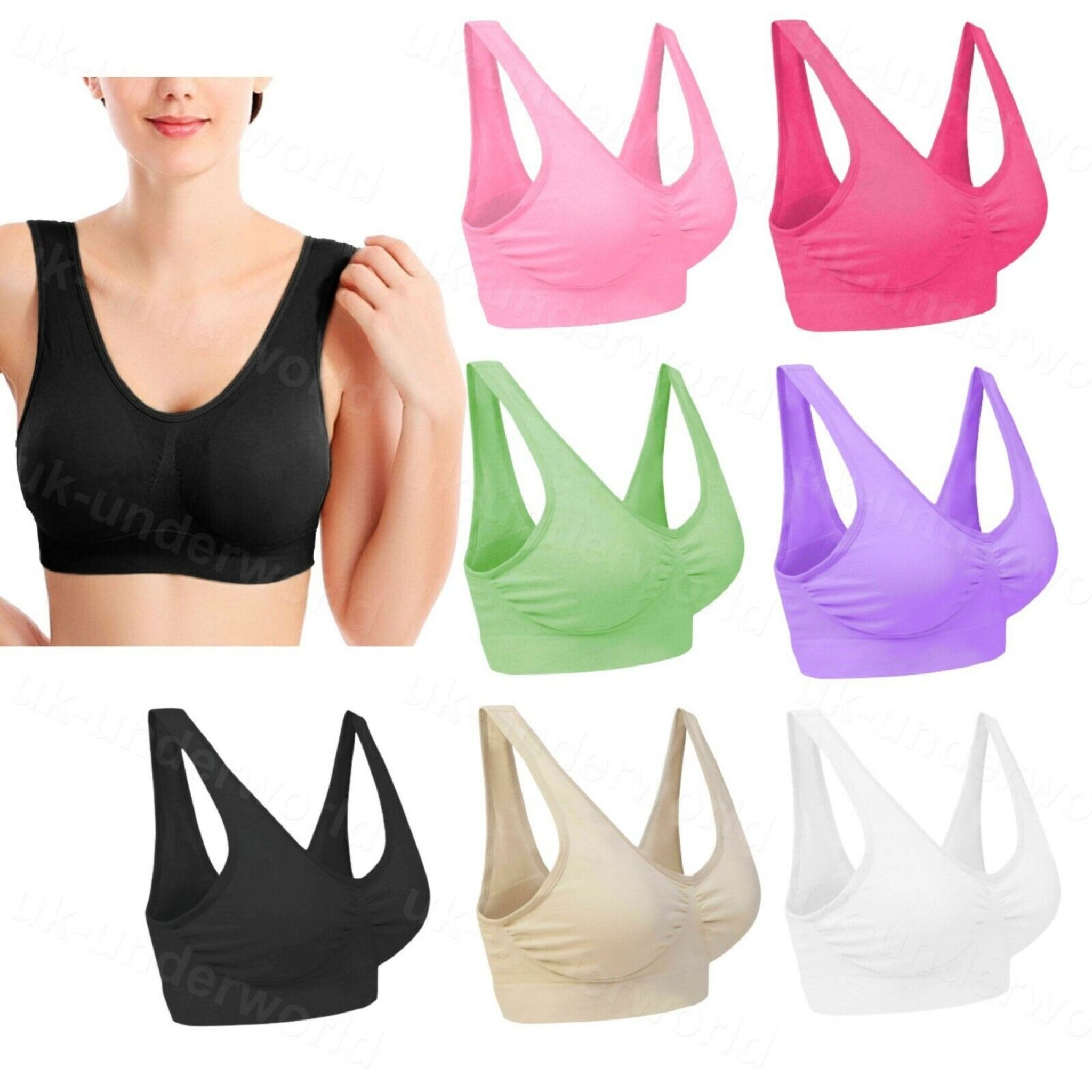 Beclen Harp Women/Ladies Seamless Padded Sports Shape Wear Yoga Bra For Adults-Perfect Christmas/Xmas Gift