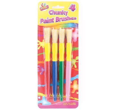 Beclen Harp Childrens Chubby Paint Brush Set ~ 4 Chunky Brushes Little hands with Big Ideas
