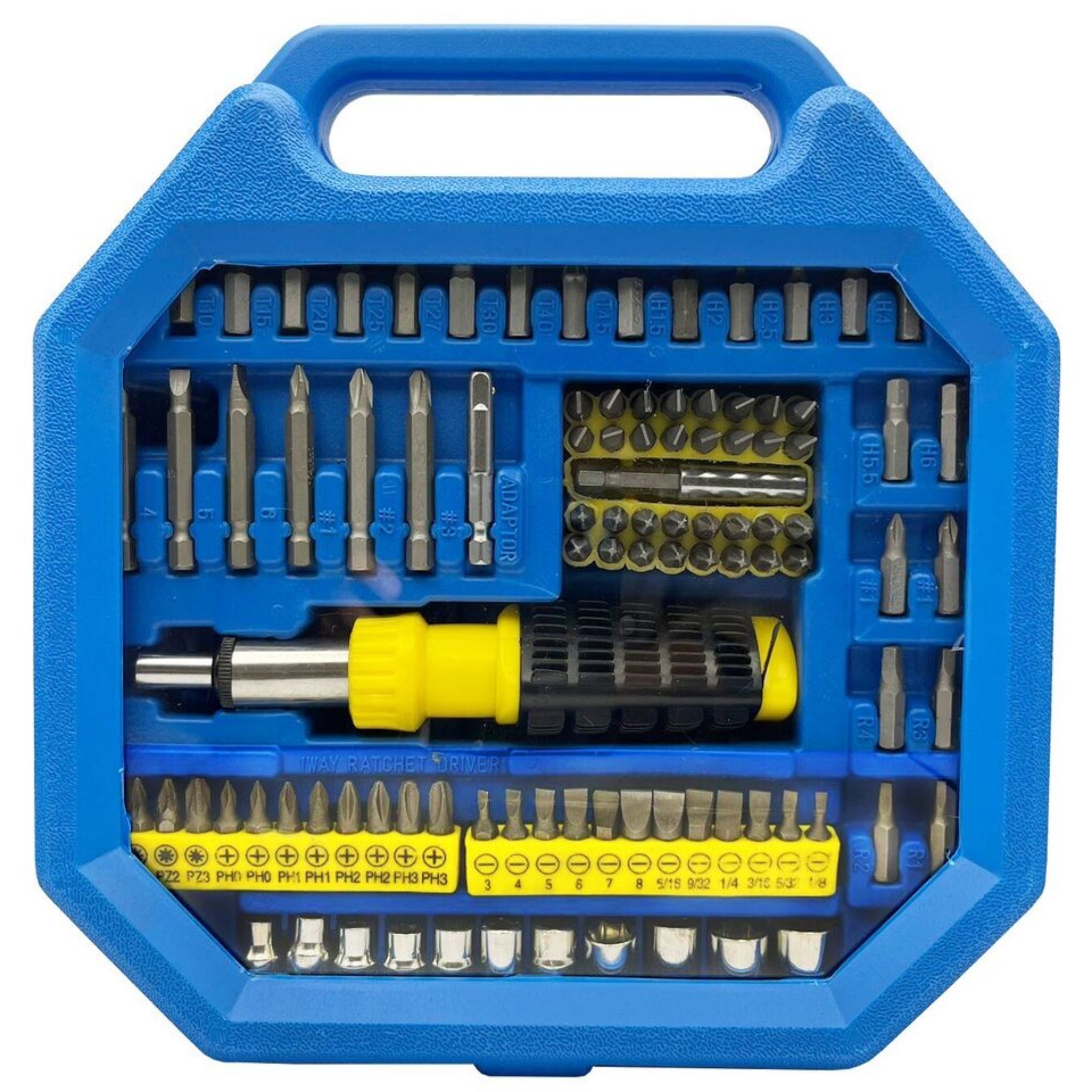 Beclen Harp 101 Pcs Pro Screwdriver Socket Set Metric Bit Driver Set Ratchet Torx Hex Wrench