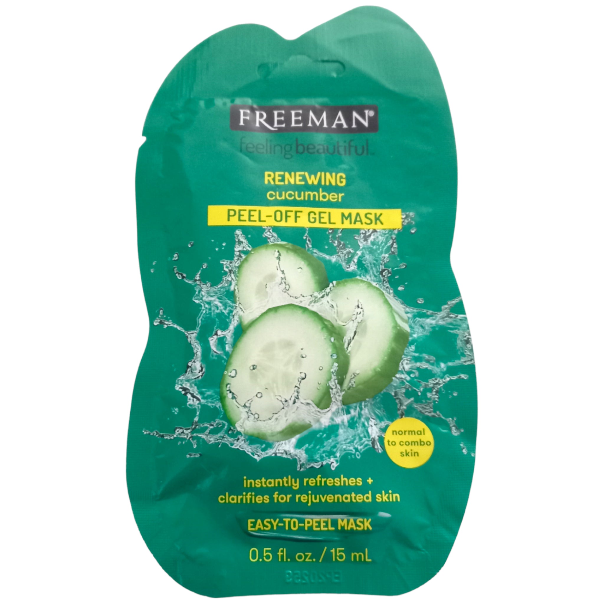 Beclen Harp Freeman Cucumber Face Mask 1x15ml Peel-Off Gel Renew Skin Refresh Rejuvenate