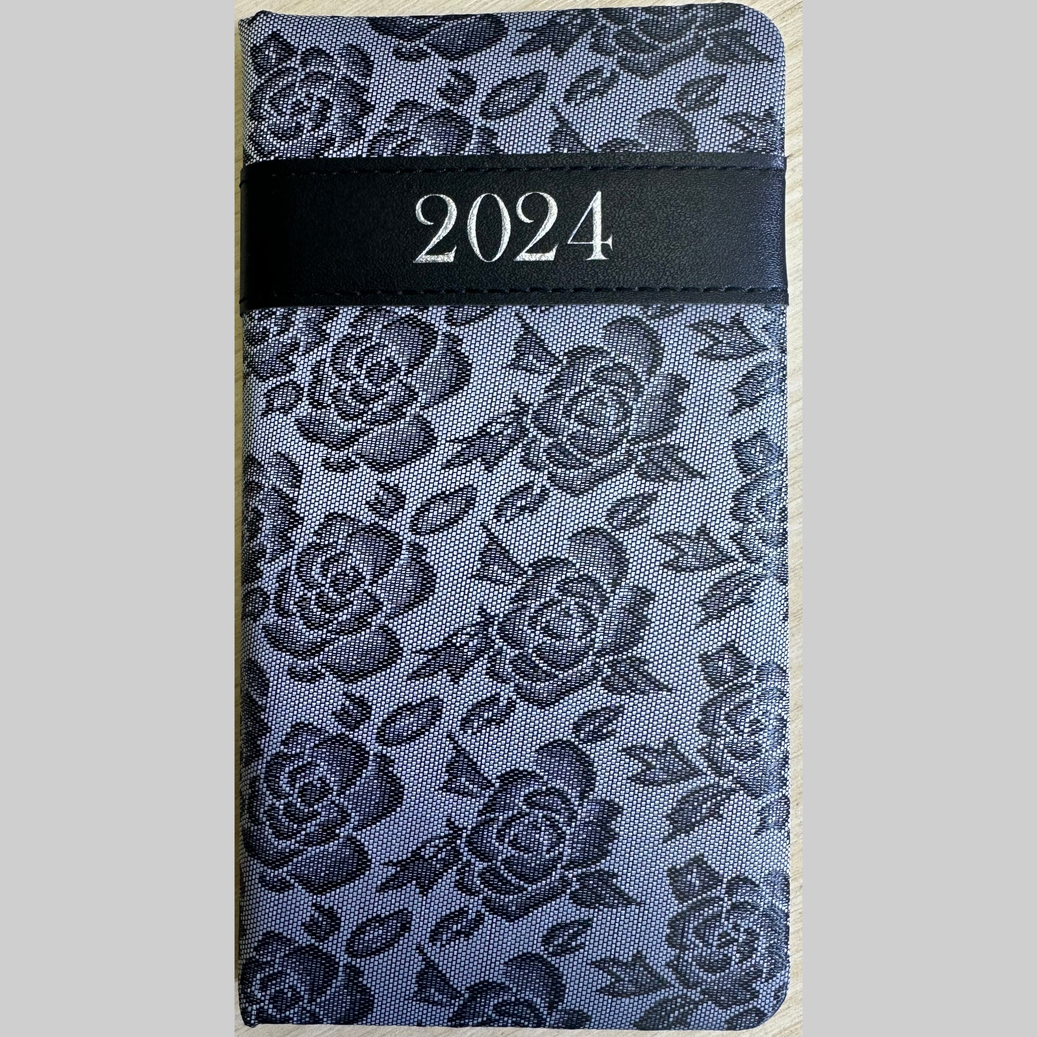 Beclen Harp 2024 Slim Week To View/WTV Luxury Executive Double Tone Floral Padded Diary
