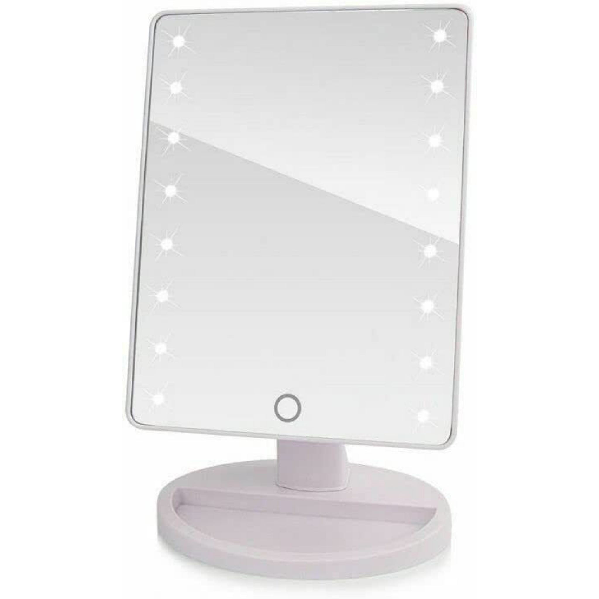 Beclen Harp Make Up Mirror with Lights on Stand Large 21cm: LED Hollywood Vanity White