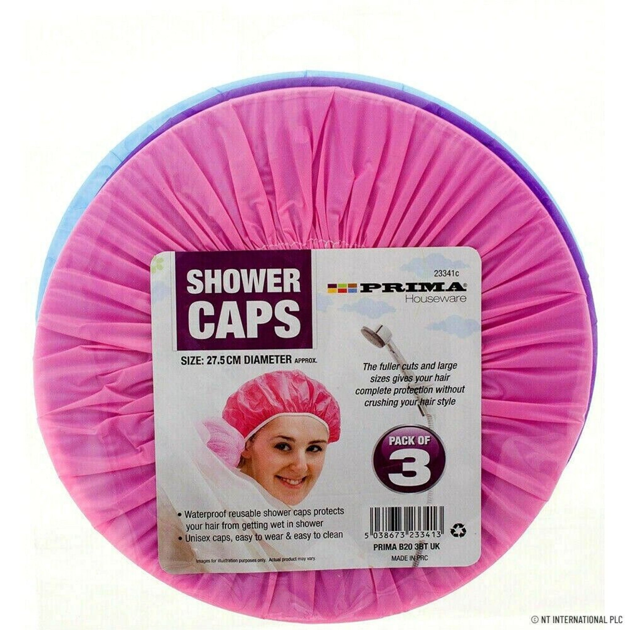 Beclen Harp 9 Pcs Elastic Waterproof Shower Cap Hat Bath Head Hair Cover Salon Shower Cap