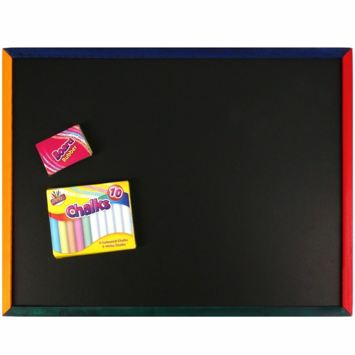 Beclen Harp Children Kids Create Large Chalk Board + Chalk & Sponge Board Rubber 33x43cm New