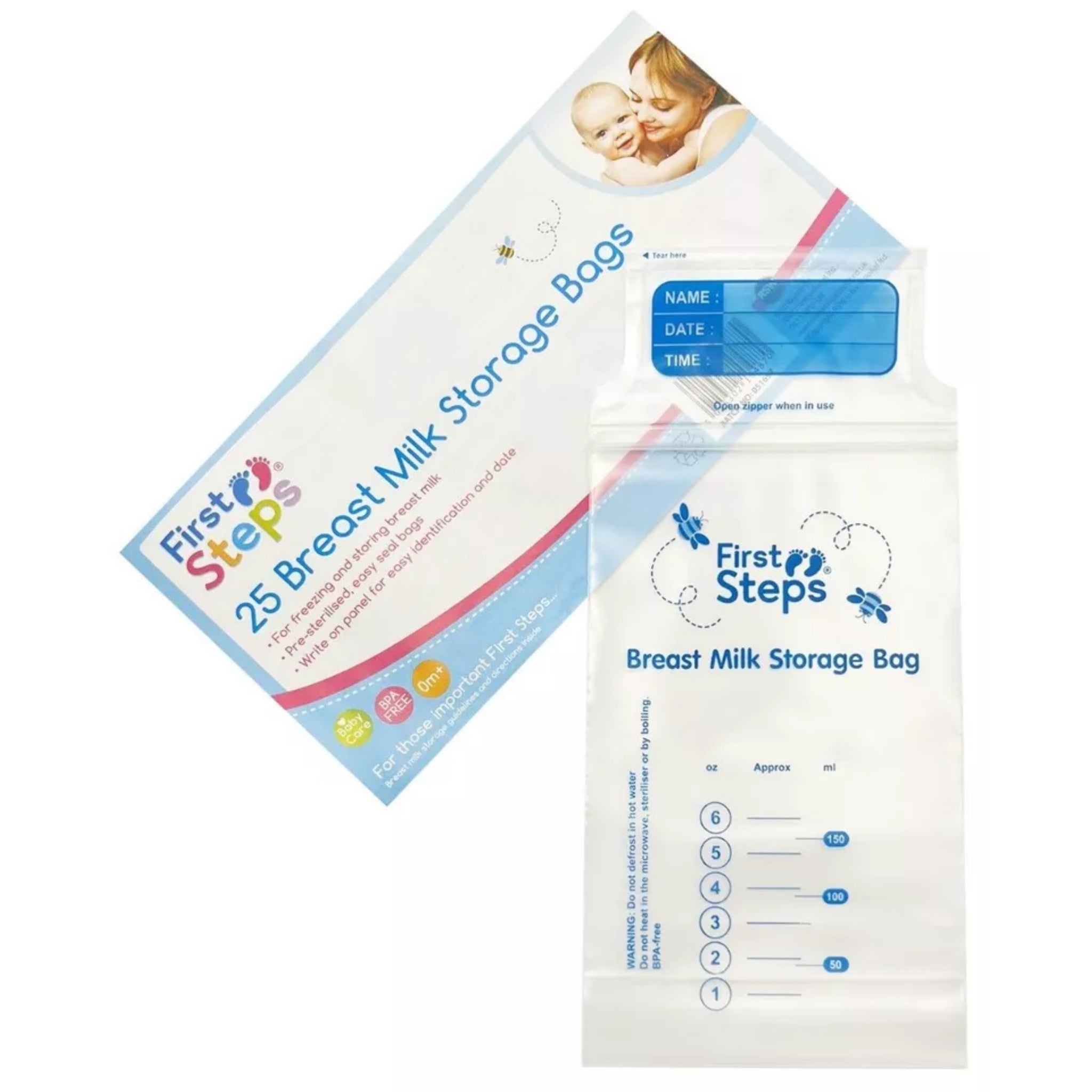 Beclen Harp Pre-Sterilised Breast Milk Storage Bags Easy Seal Milk Storage Container Pouches