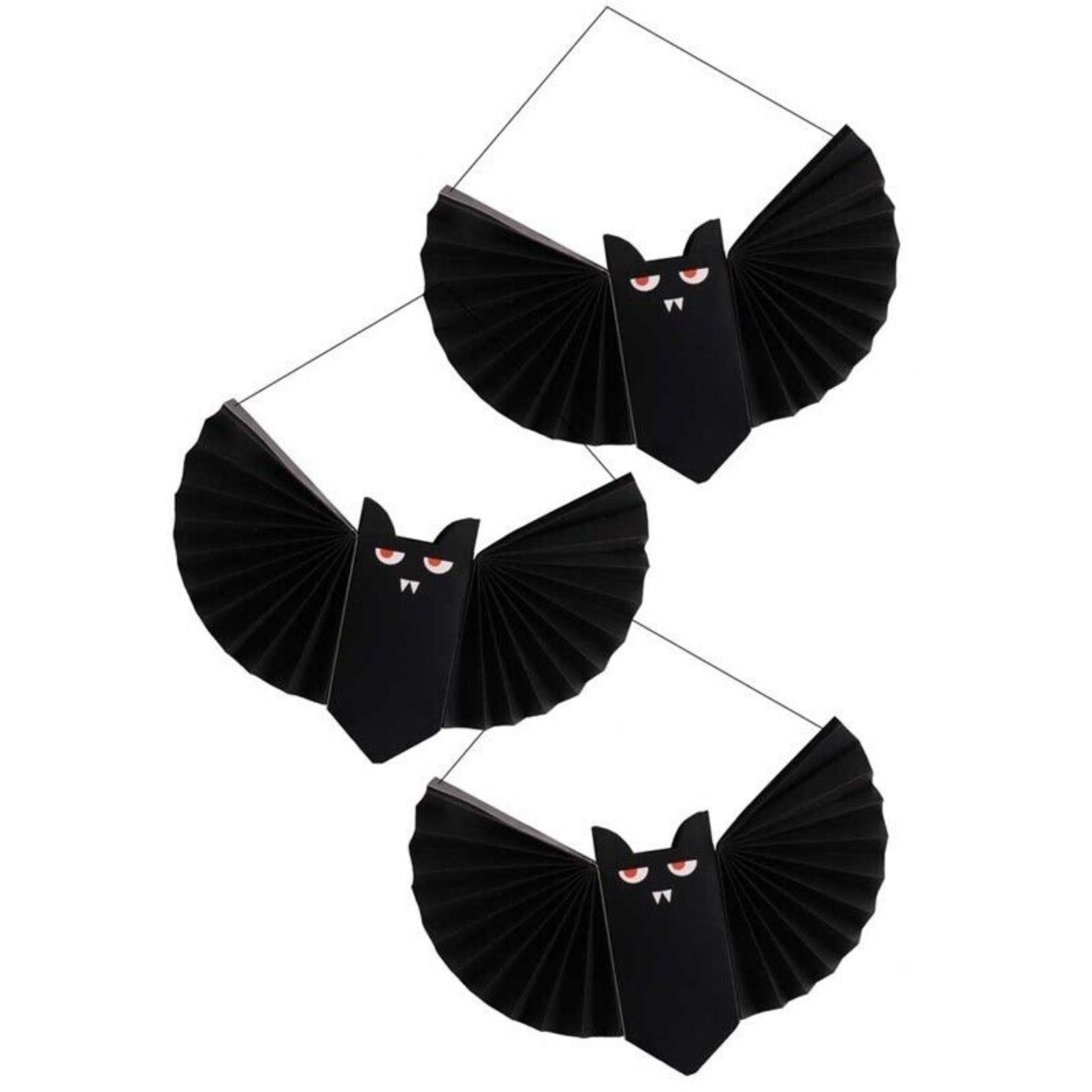 Beclen Harp Halloween Party Black Honeycomb Paper Bat Hanging Scary Spooky Fun Decoration