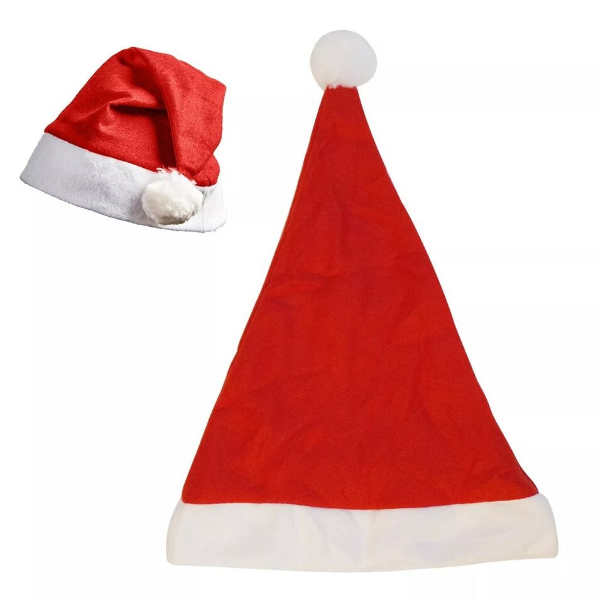 1 / 3 Pack Santa Hat Christmas Velvet Xmas Party Red Plush Adult Dress Fancy Unisex