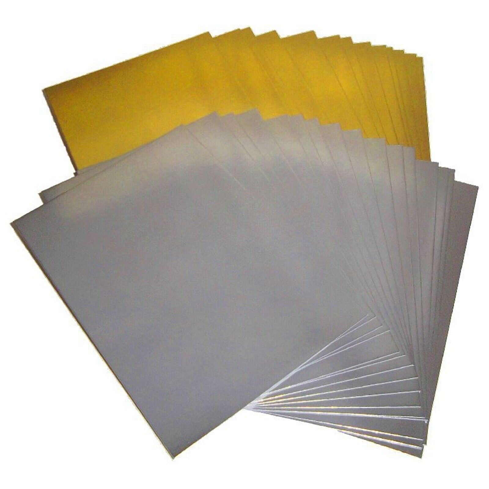 Beclen Harp 16 x A4 SHEETS GOLD & SILVER MIRROR CARD METALLIC SHINY THICK BOARD CRAFT PVO