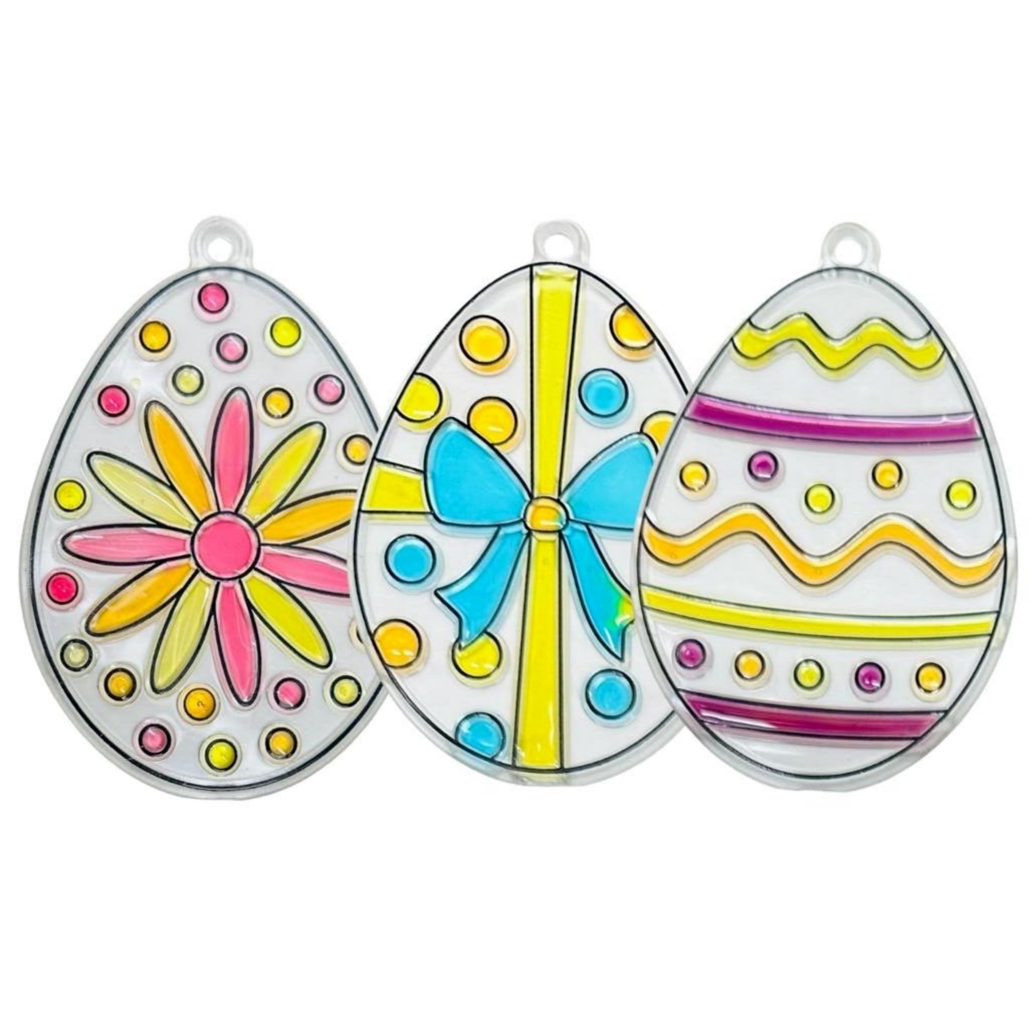 Beclen Harp Paint Your Own Easter Suncatcher Decorations Easter Crafts for Kids - Pack of 3