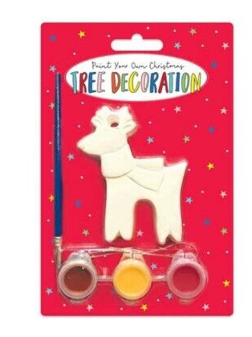 Beclen Harp Paint Your Own Santa / Reindeer / Christmas Tree Decoration Kids Paint Craft Kit