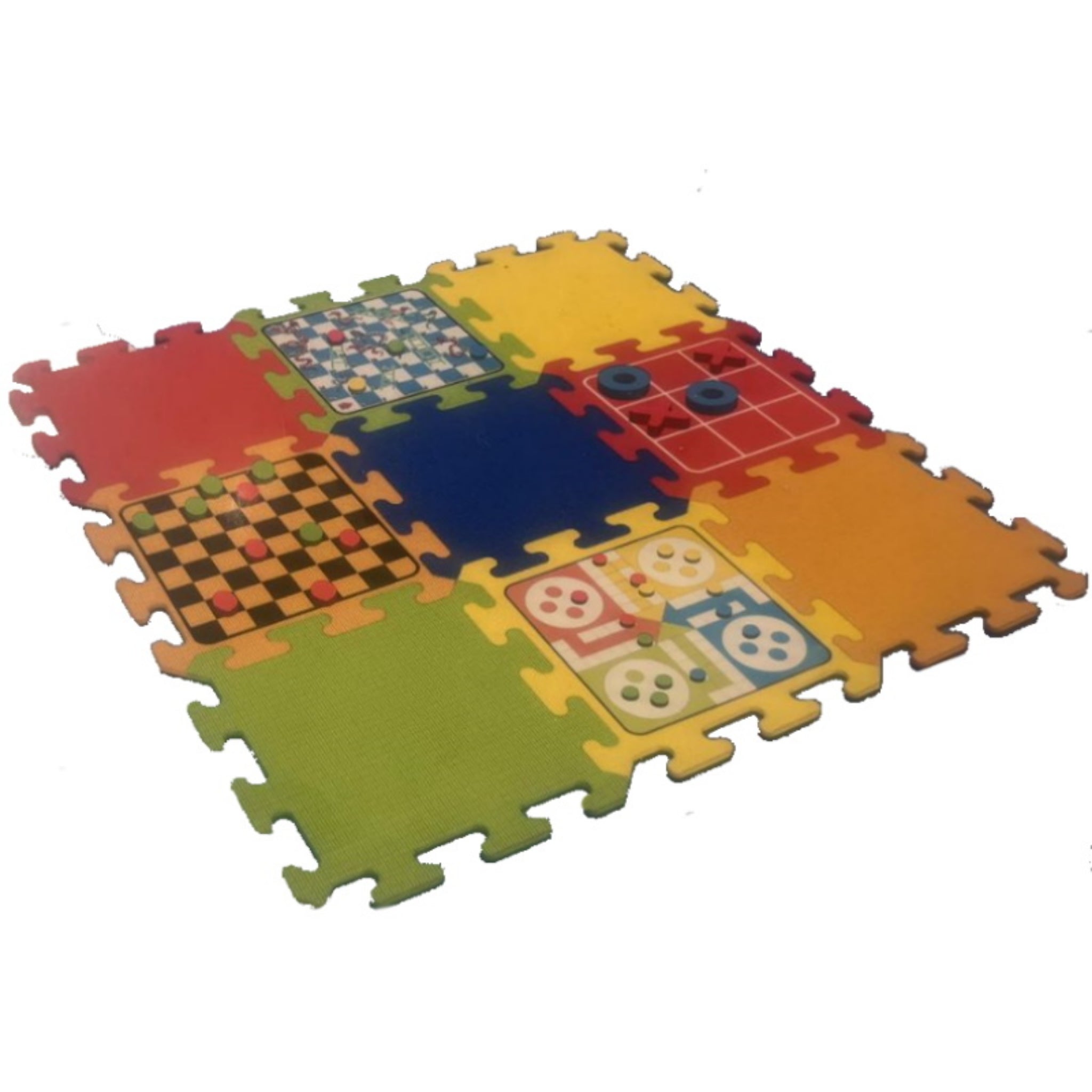 Beclen Harp Foam Interlocking Play Game Mats includes 4 game mats In Zip Bag