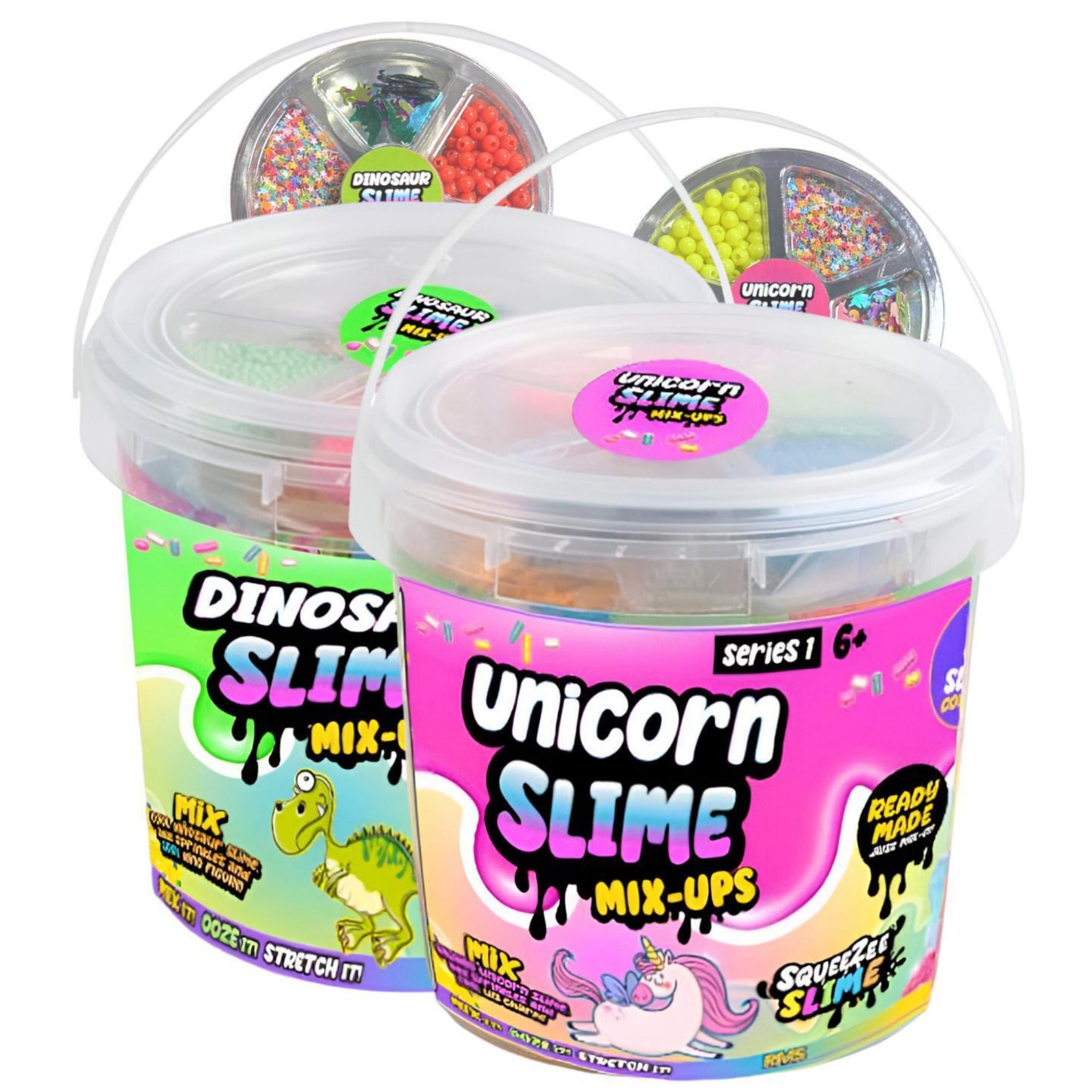 Beclen Harp Unicorn / Dinosaur Squeezee Slime Mix-Ups Tub Toy Party Art Crafting Kits 500g