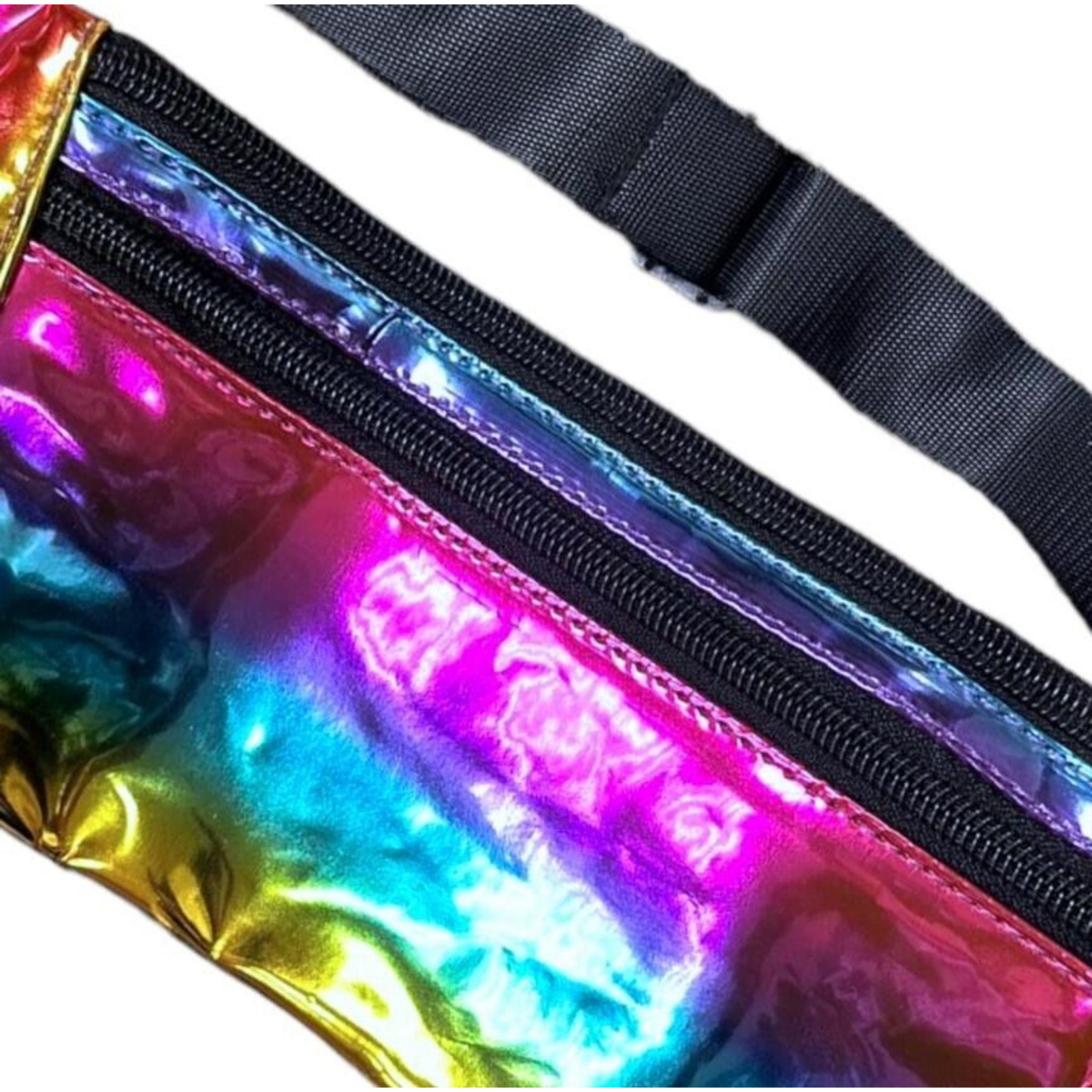 Beclen Harp Rainbow Durable Pvc Bum Bag Festival Fanny Pack Bum Bag Money Pouch Belt