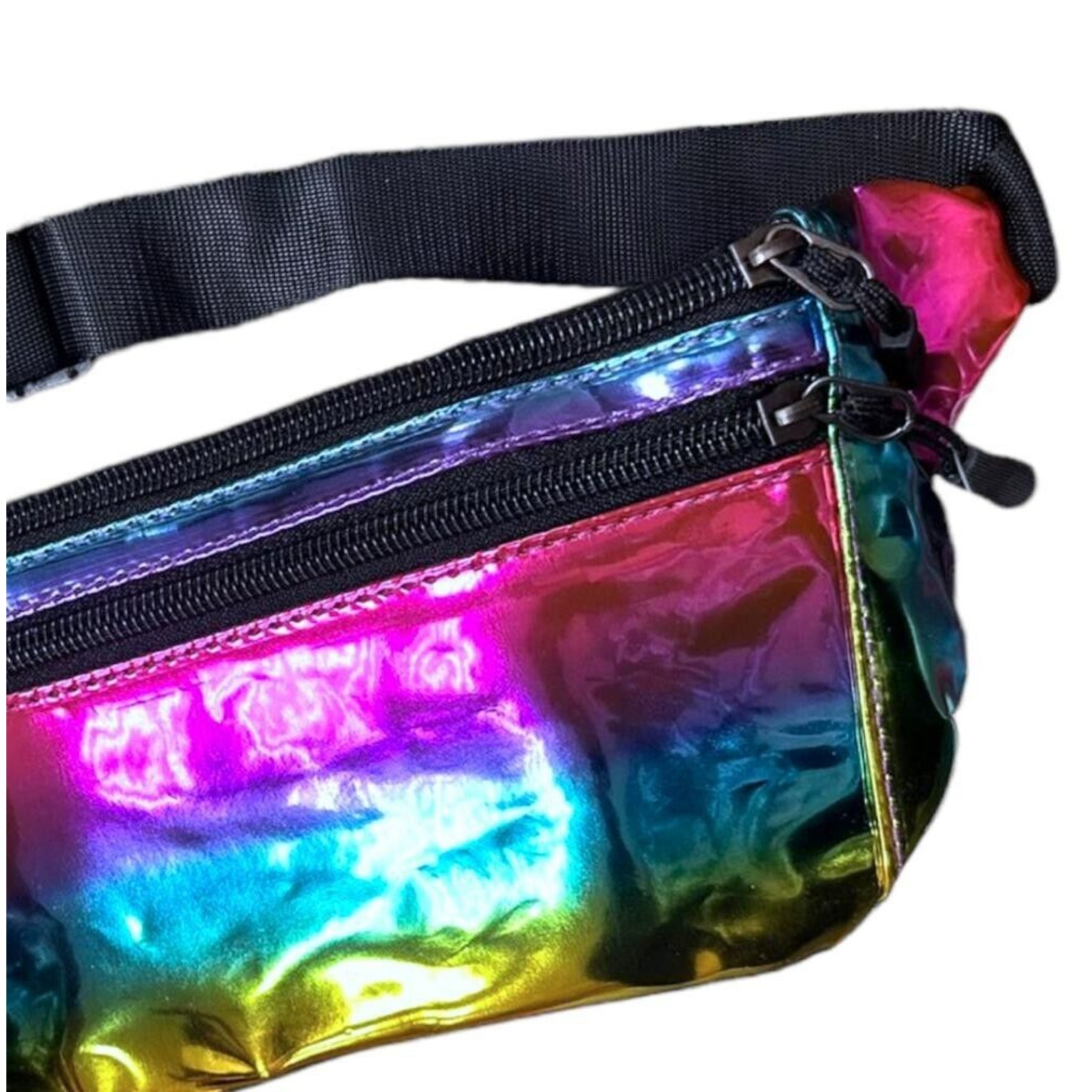 Beclen Harp Rainbow Durable Pvc Bum Bag Festival Fanny Pack Bum Bag Money Pouch Belt