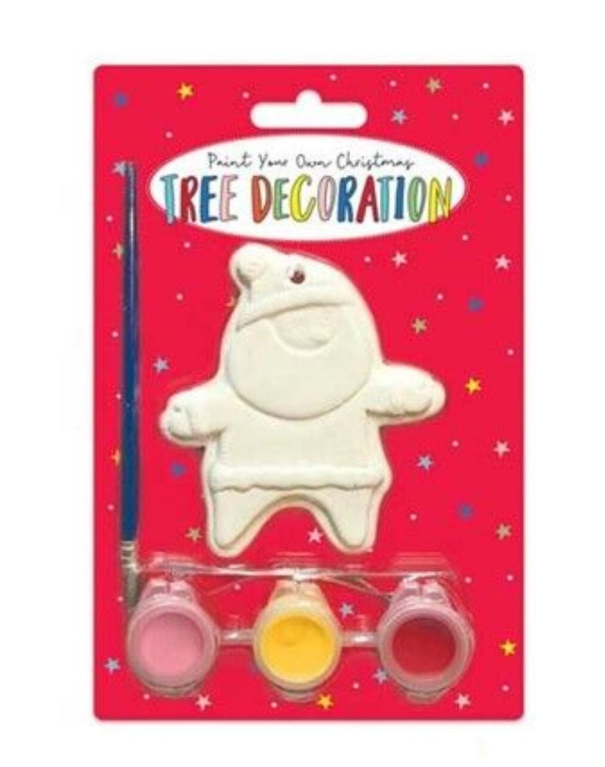 Beclen Harp Paint Your Own Santa / Reindeer / Christmas Tree Decoration Kids Paint Craft Kit