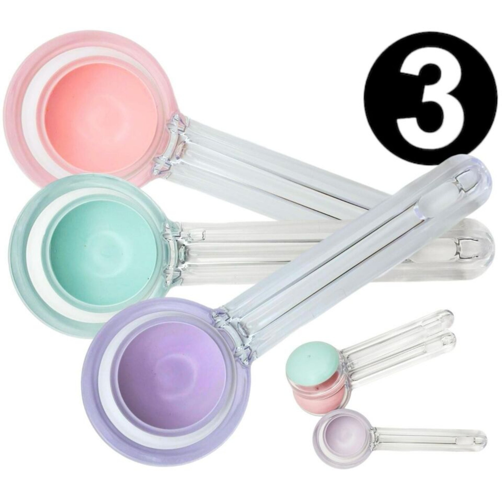 Beclen Harp 3 Pack Push & Serve ICE Cream Scoop Kitchen Craft Silicone Living Colour Scoop