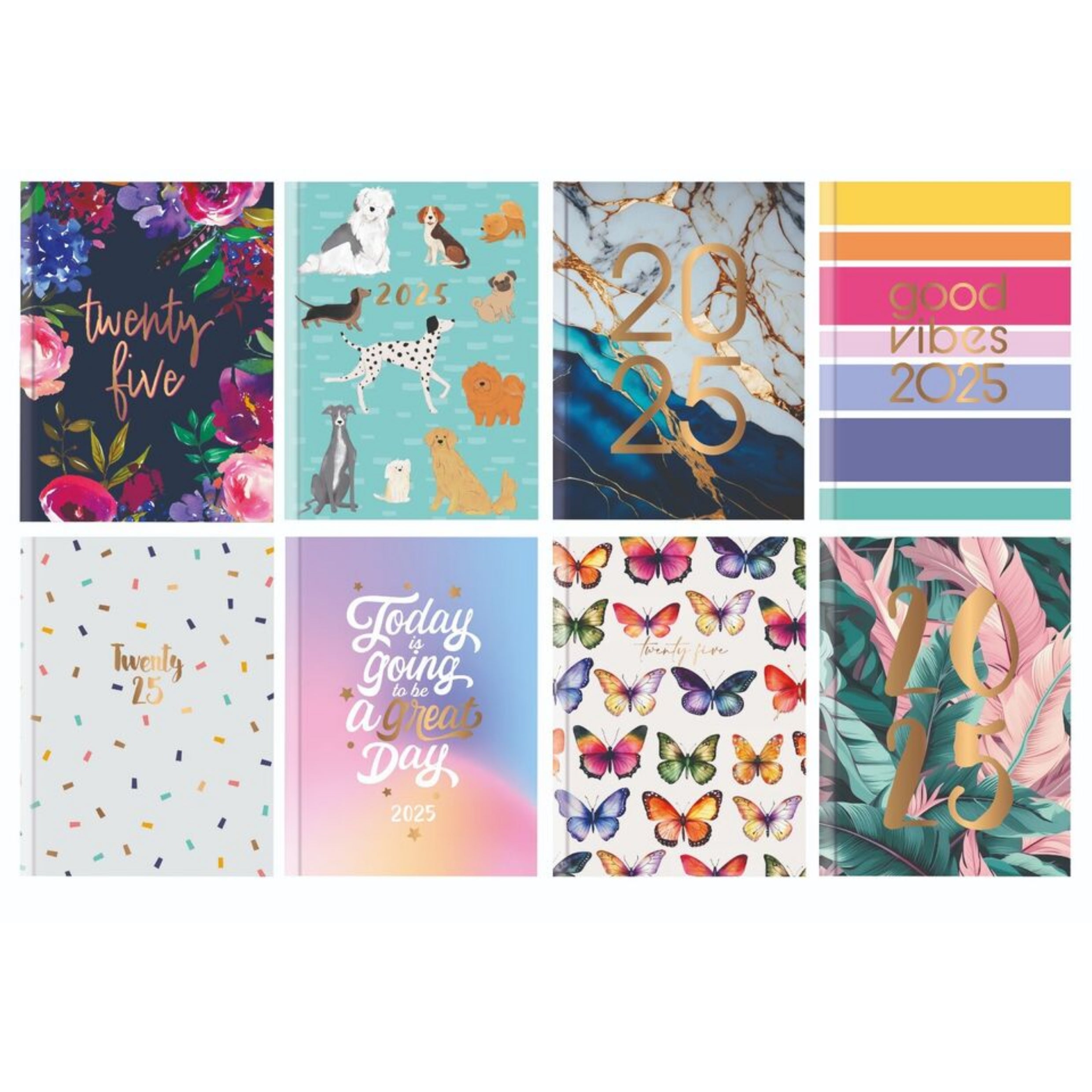 🎁 12 Pack - 2025 DIARY POCKET SMALL / SLIM LINE WEEK TO VIEW CUTE FASHION DIARY