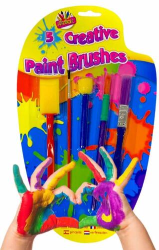 Beclen Harp 5Pcs Kids Paint Brushes Sponge Painting Brush Tool Set for Children Toddlers Hot
