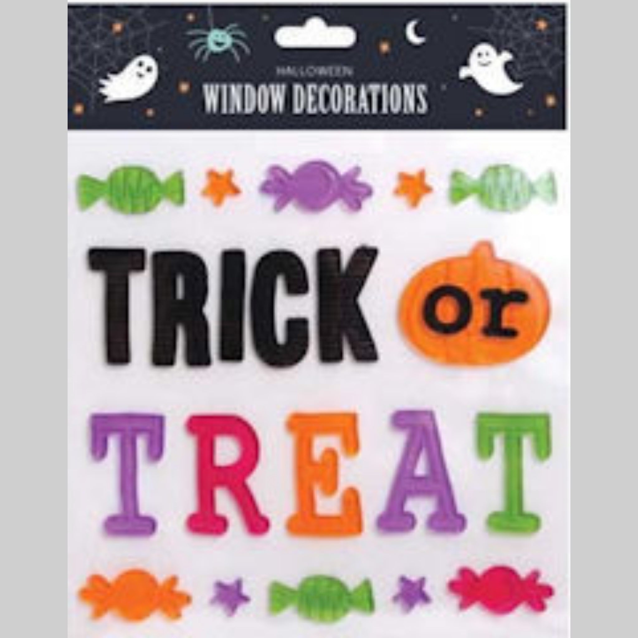 Beclen Harp Halloween Character Gel Clings Window Stickers Decoration/ Assorted Boo To You Trick To Treat Spooky Scary House Party Decorations