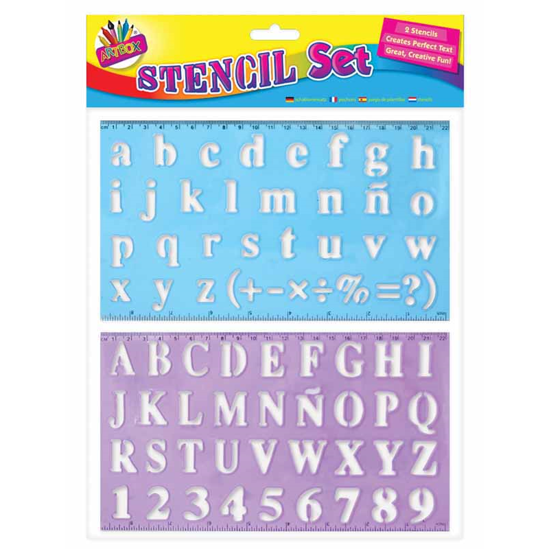 Beclen Harp Stencil Set Letters Alphabet Craft Numbering Signs Perfect Text Unicorn Dinosaur