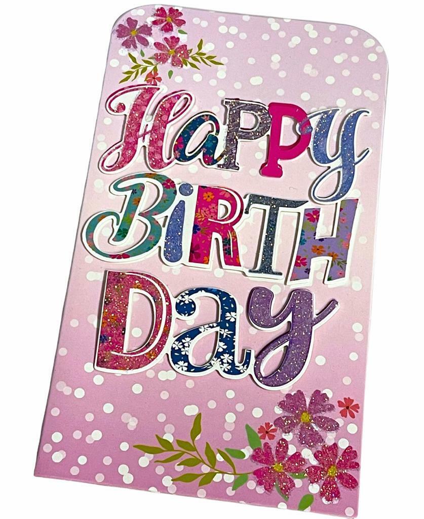 Beclen Harp 4 x Birthday Money Wallet + Envelope Cash Voucher Cute Card Gift For You Present