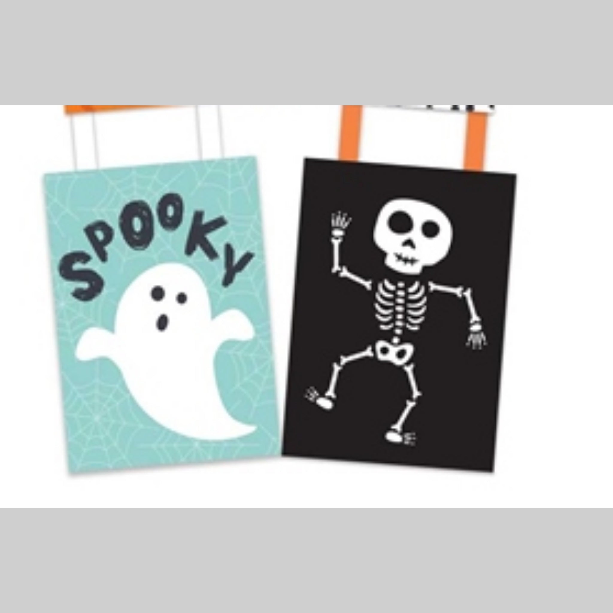 Beclen Harp Cute Halloween Paper Trick Treat Spooky Pumpkin Skeleton Party Bags Gift Decor 2XBag