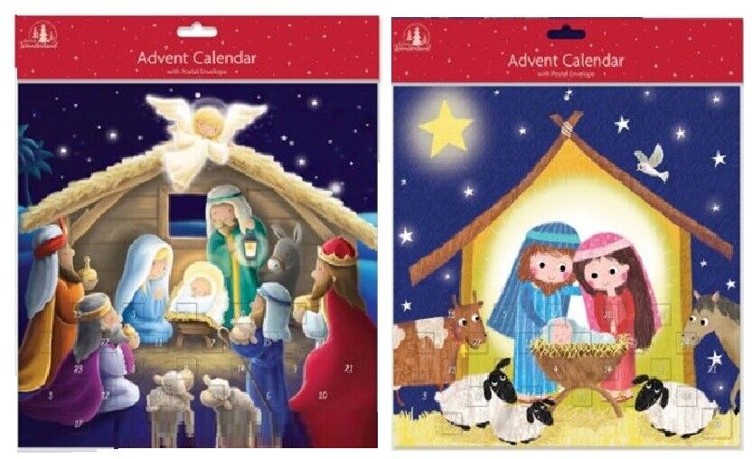 Beclen Harp PACK OF 2 - Advent Calendar Nativity Christmas Calendars Kids Countdown Children