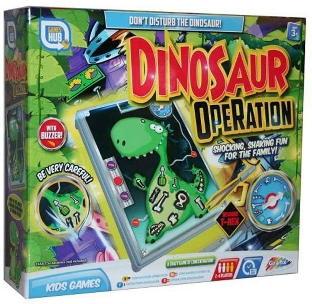 Beclen Harp Dinosaur Operation T-Rex Emergency Room Electronic Kids Family Fun Board Game