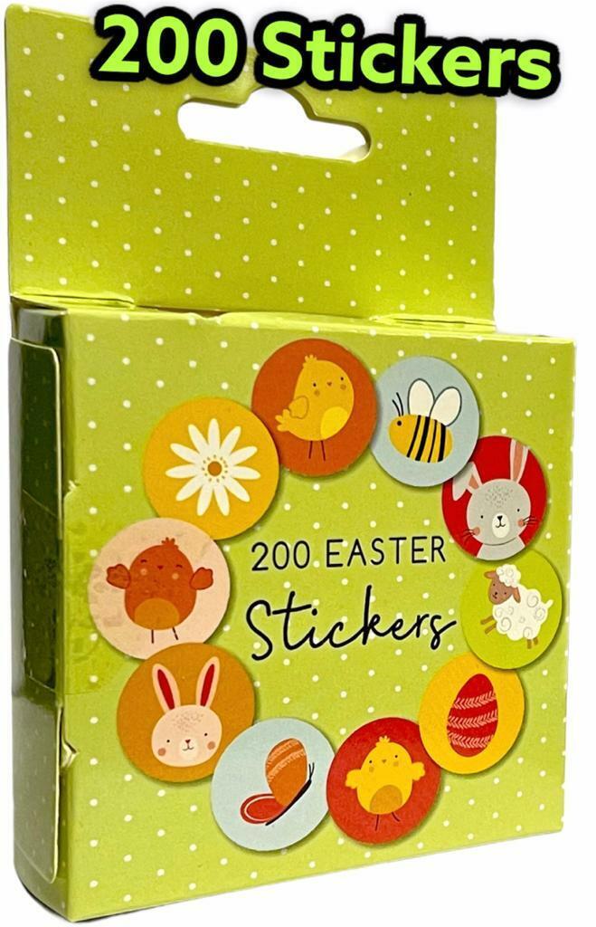 Beclen Harp Happy Easter Bunny Egg Rabbit Chick Labels Stickers Gift Craft Box Sticker - Animals Eggs Round stickers
